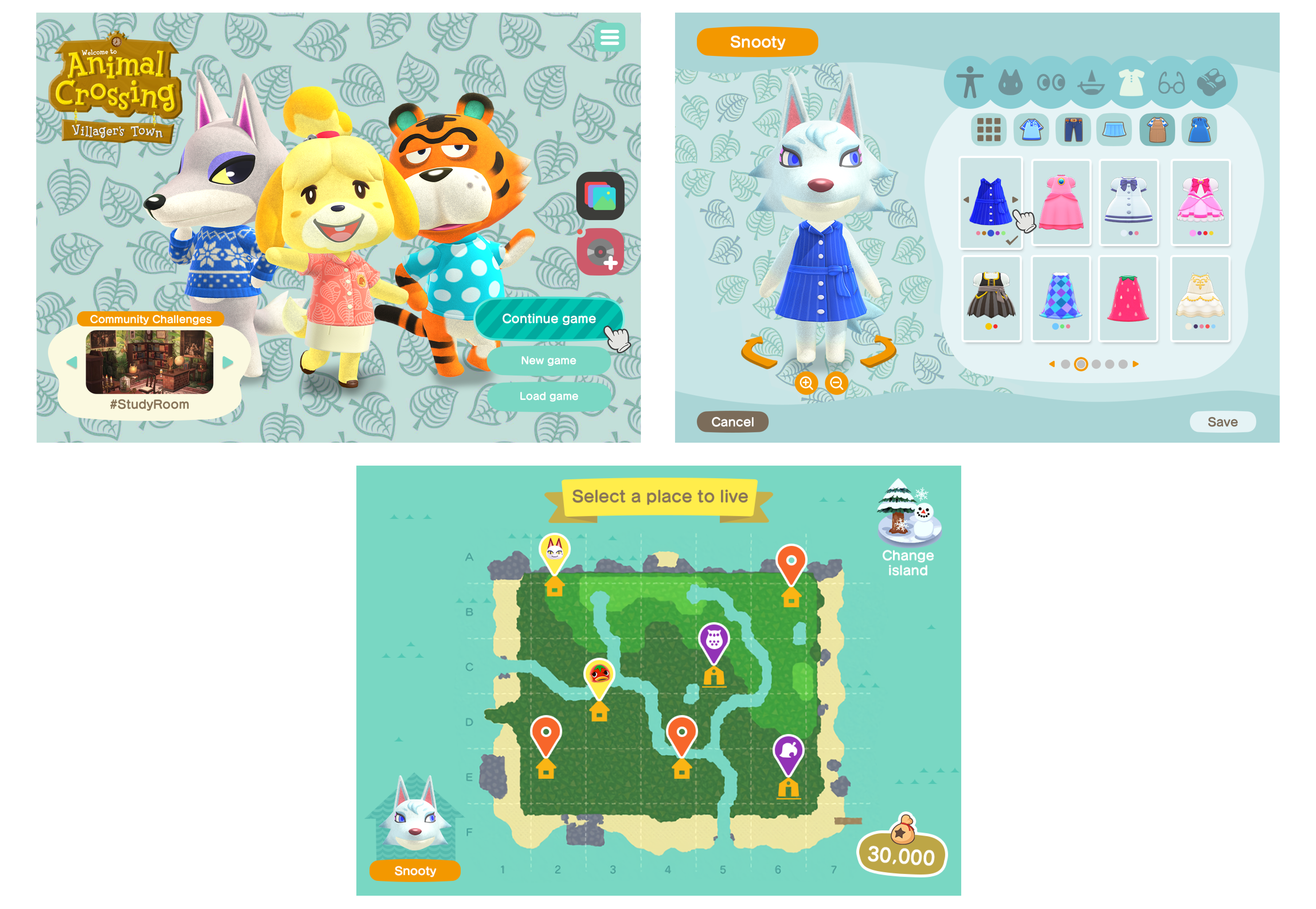 Mockups first iteration